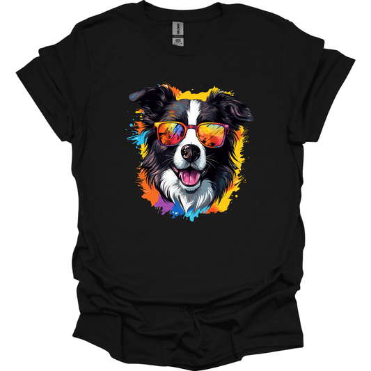 Border Collie - Top Dog T-Shirt - Black
