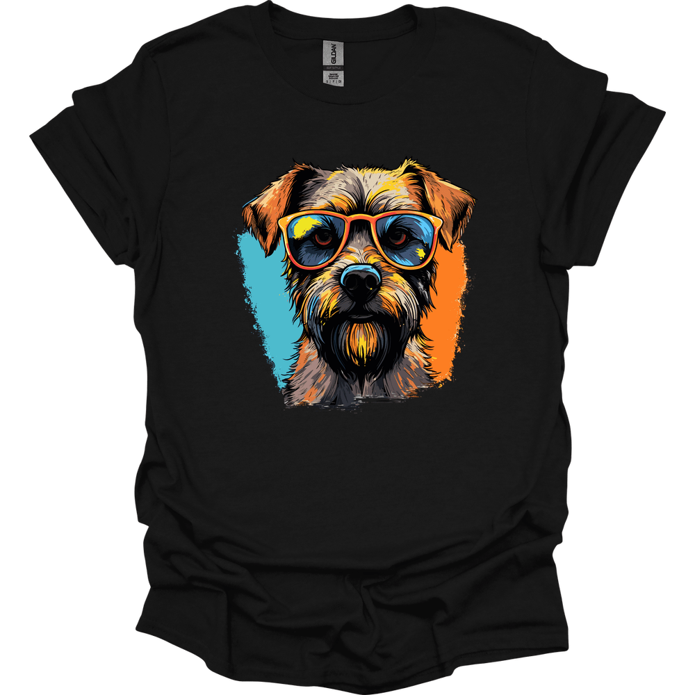 Border Terrier - Top Dog T-Shirt - Black