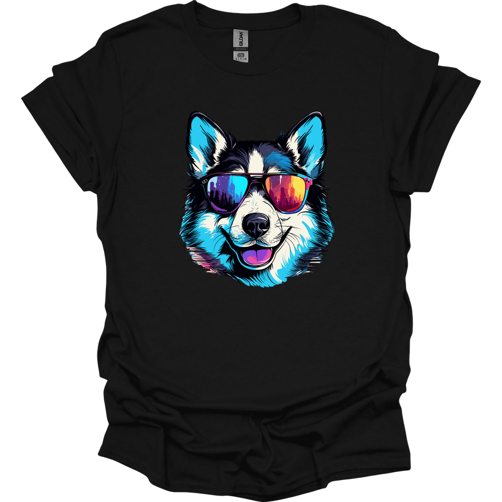 Siberian_Husky - Top Dog T-Shirt - Black