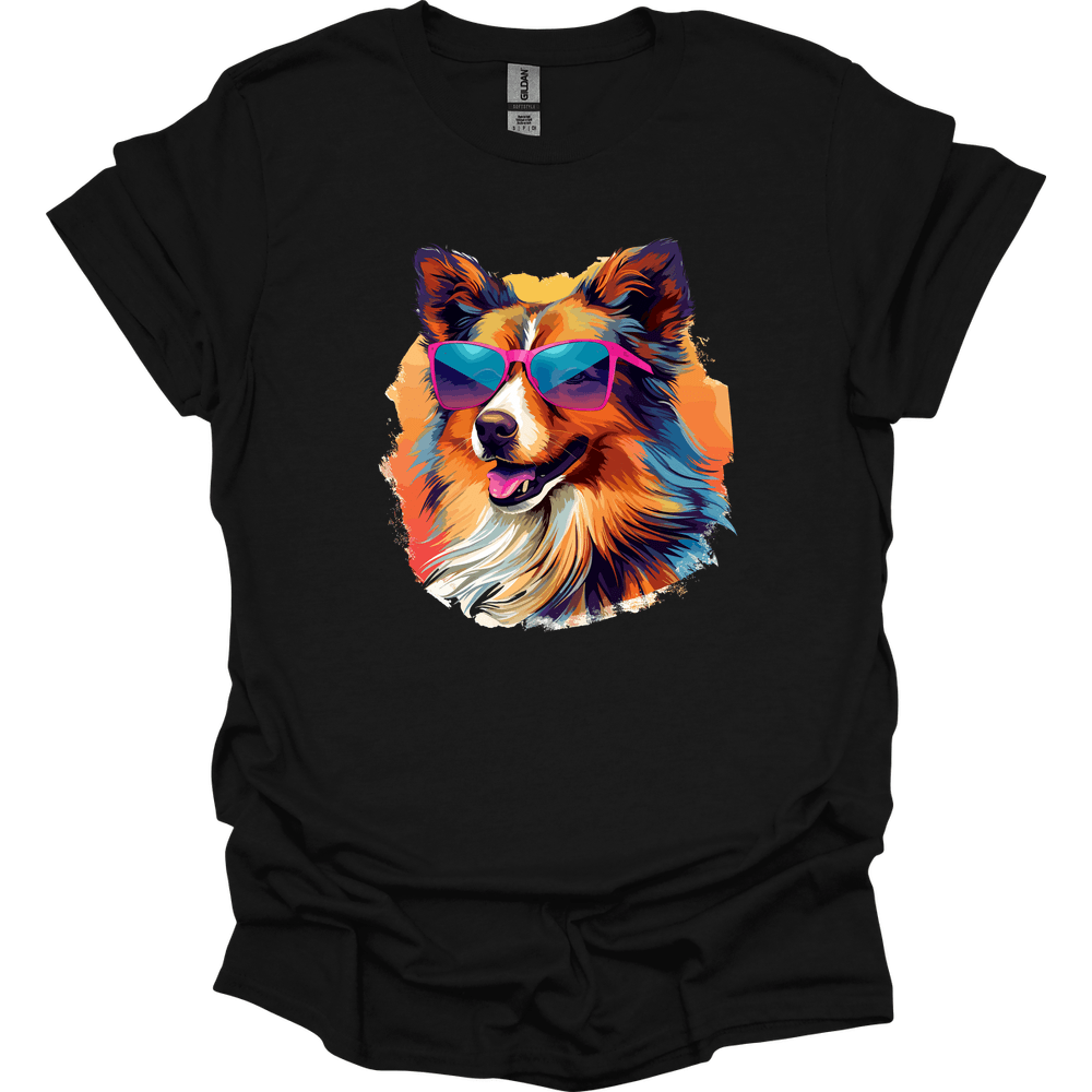 Shetland Sheepdog - Top Dog T-Shirt - Black