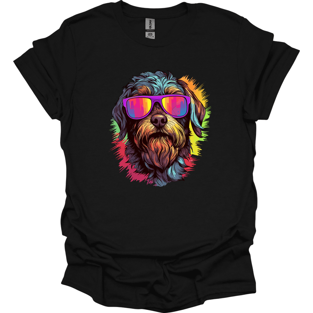 Wirehaired Pointing Griffon - Top Dog T-Shirt - Black