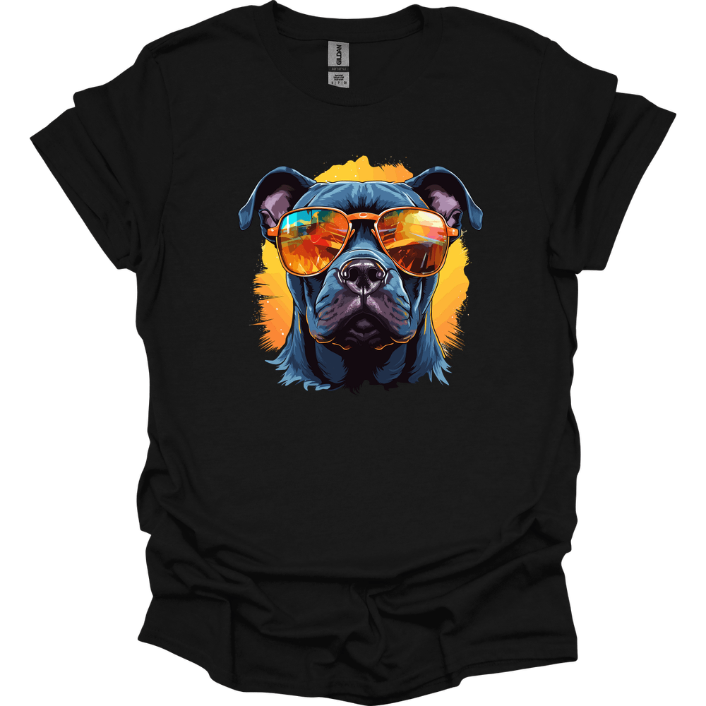 Staffordshire Bull Terrier - Top Dog T-Shirt - Black