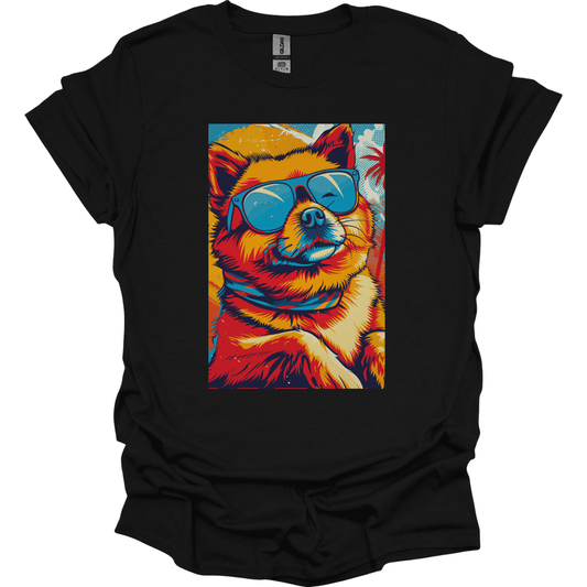 Pomeranian - Summer Dog T-Shirt - Black
