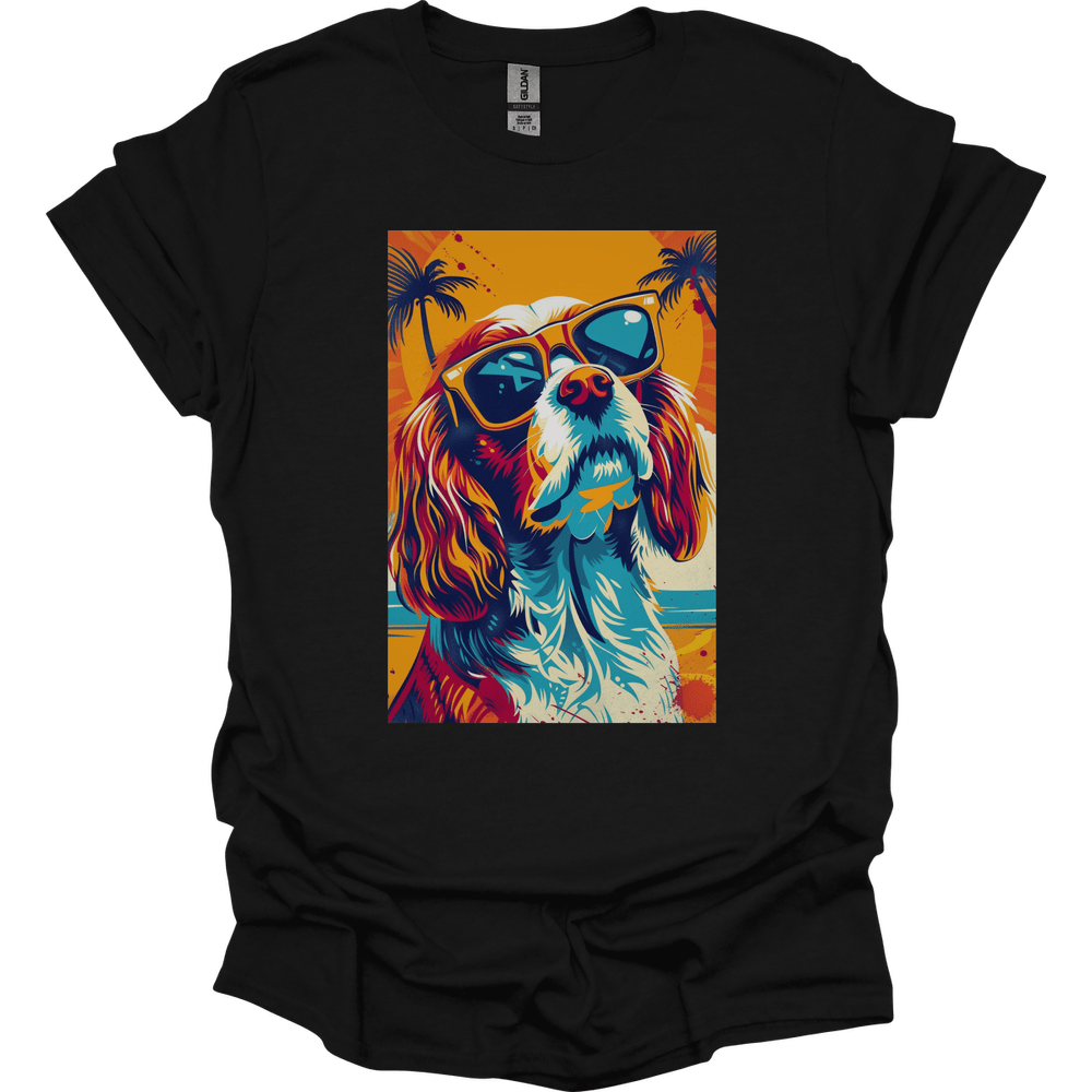 English Springer Spaniel - Summer Dog T-Shirt - Black