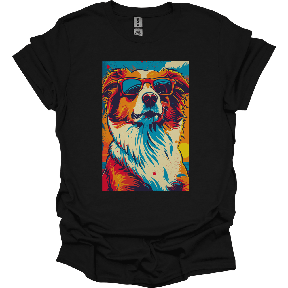 Shetland Sheepdog - Summer Dog T-Shirt - Black