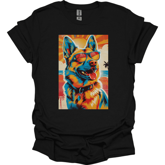 German Shepherd - Summer Dog T-Shirt - Black