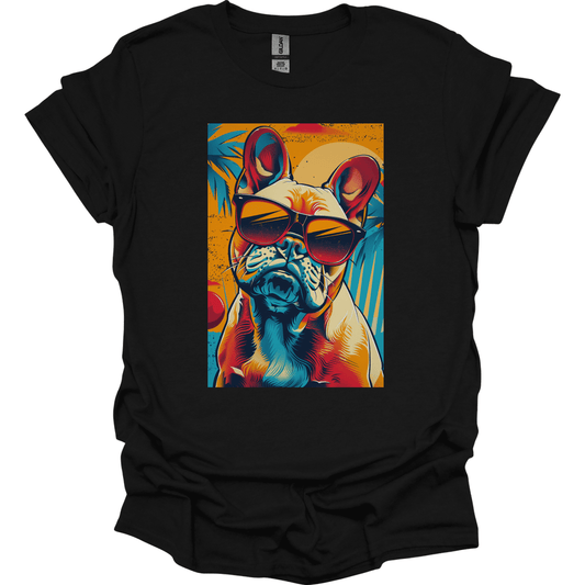 French Bulldog - Summer Dog T-Shirt - Black