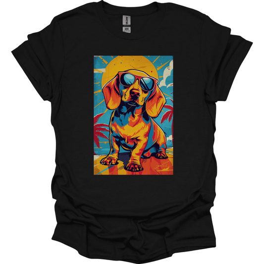 Dachshund - Summer Dog T-Shirt - Black