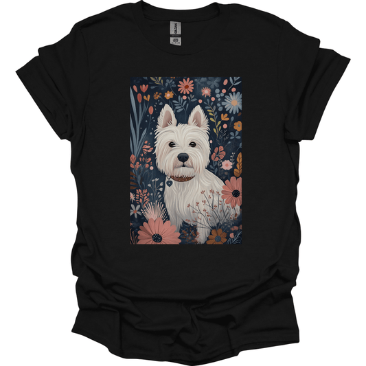 West Highland White Terrier - Boho Dog T-Shirt - Black