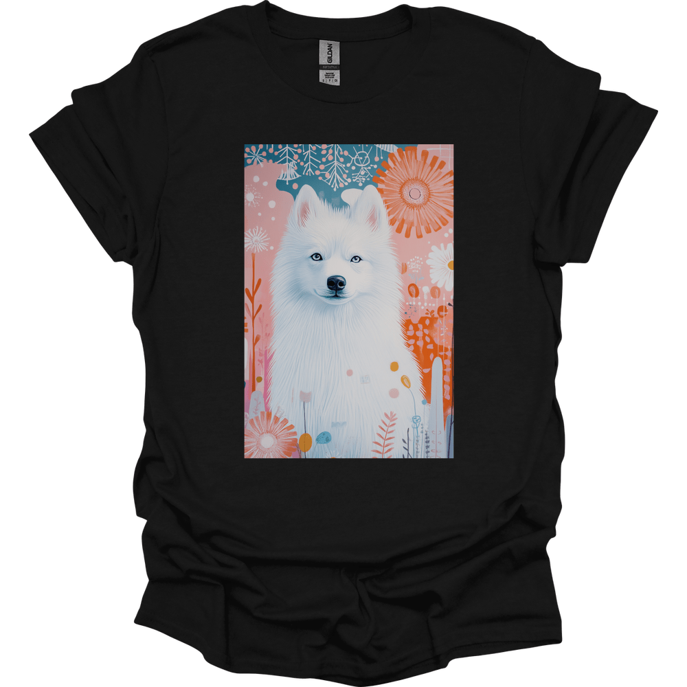 Samoyed - Boho Dog T-Shirt - Black