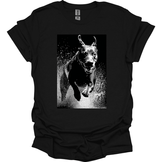 Rottweiler - Puddle Dog T-Shirt - Black