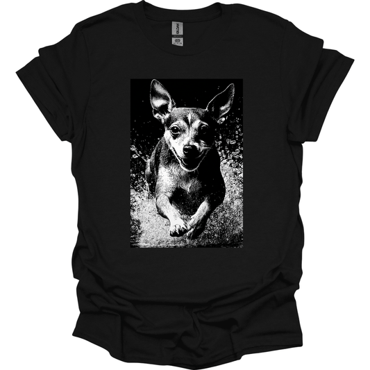 Chihuahua - Puddle Dog T-Shirt - Black