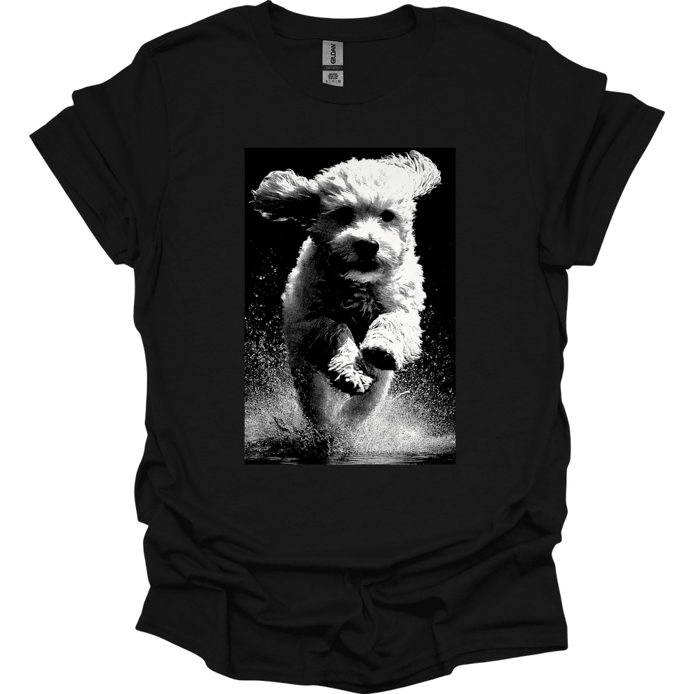 Cavapoo - Puddle Dog T-Shirt - Black