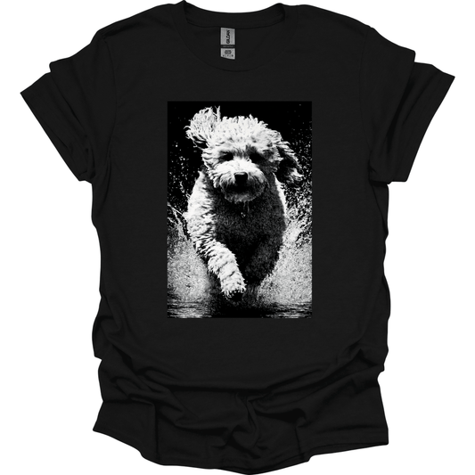 Bichon Frise - Puddle Dog T-Shirt - Black