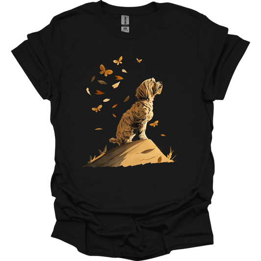 Havanese - Fall Dog T-Shirt - Black