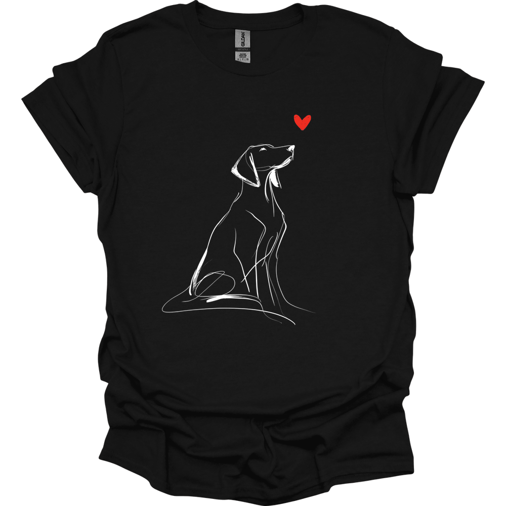 Vizsla - Sketch Dog T-Shirt - Black