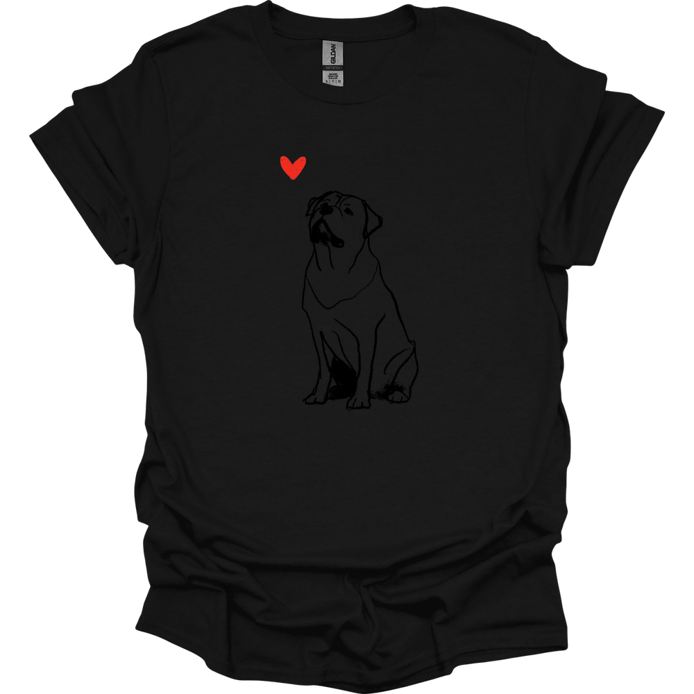 Rottweiler - Sketch Dog T-Shirt - Black