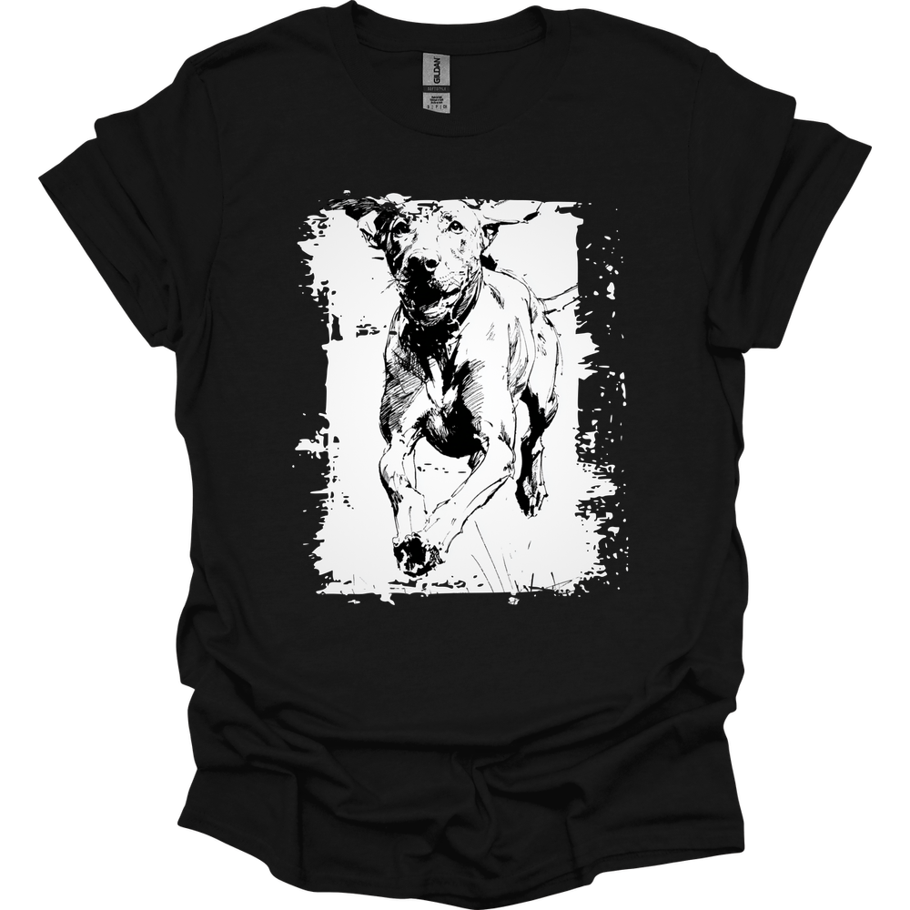 Vizsla - Running Dog T-Shirt - Black