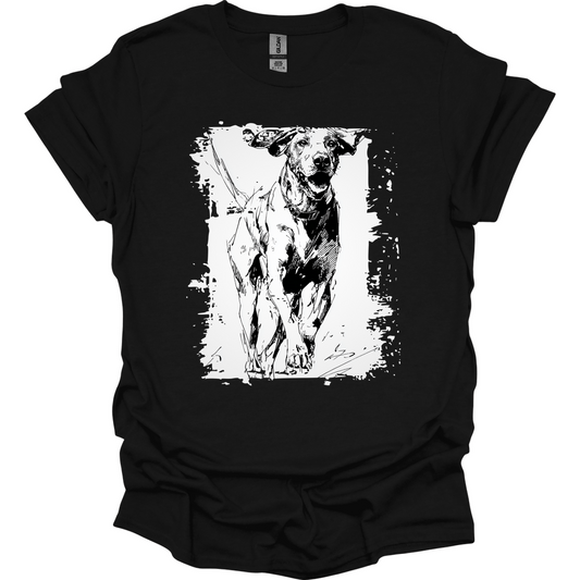 German Shorthaired Pointer - Running Dog T-Shirt - Black