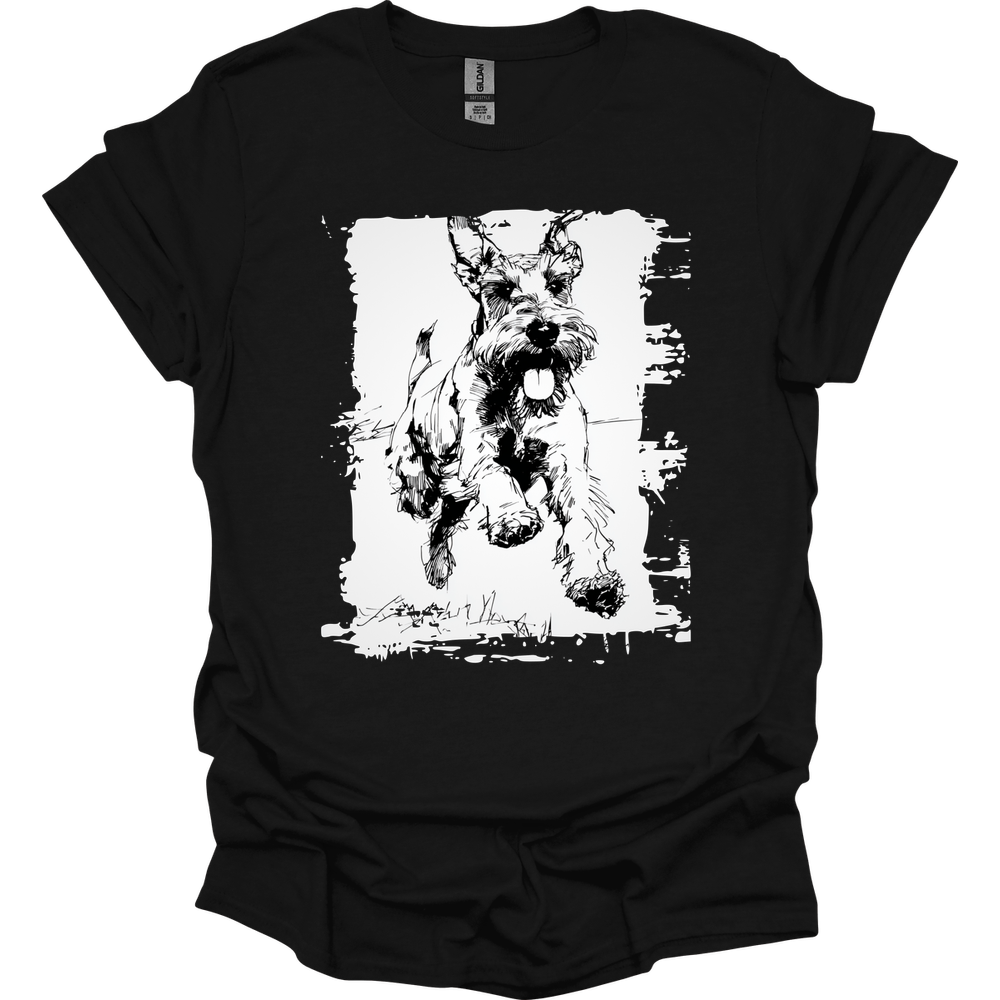 Giant Schnauzer - Running Dog T-Shirt - Black