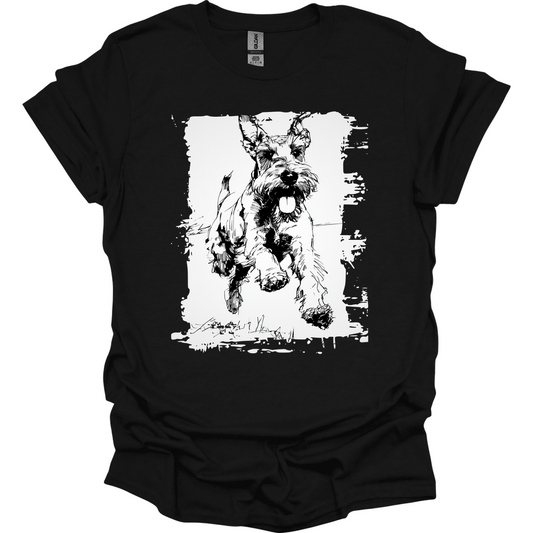 Giant Schnauzer - Running Dog T-Shirt - Black