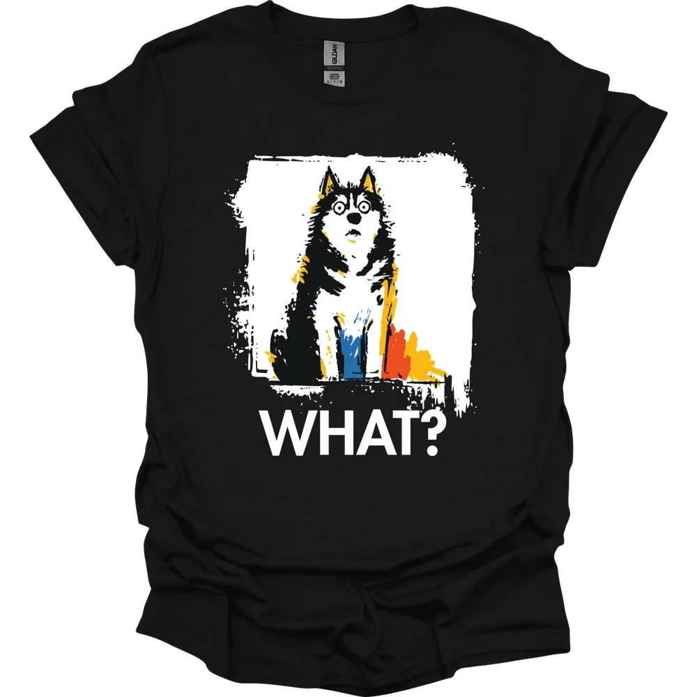 Siberian Husky - What Dog T-Shirt - Black