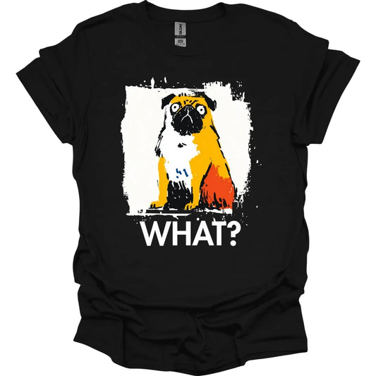 Pug - What Dog T-Shirt - Black