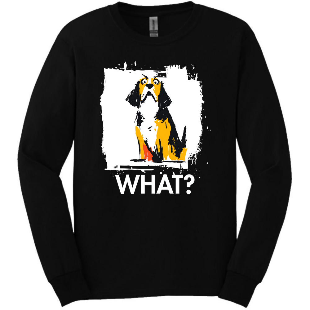 Beagle - What Dog Long Sleeve Tee - Black
