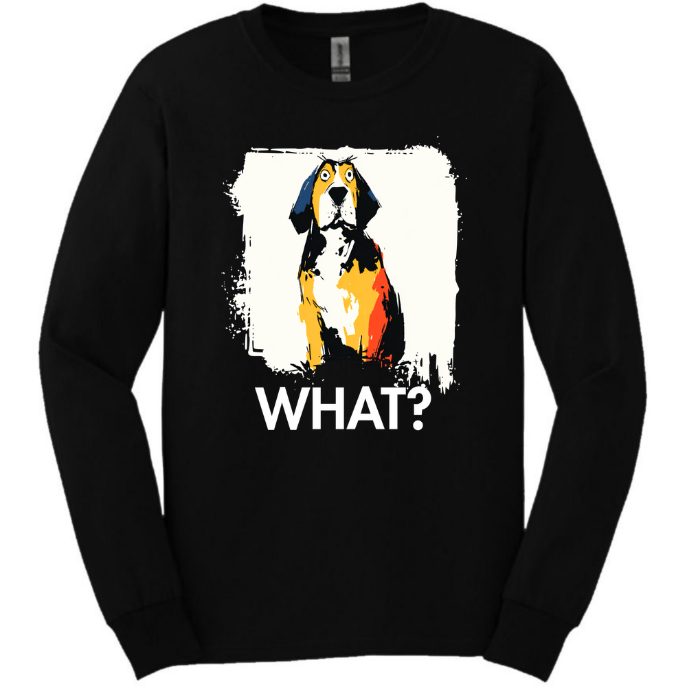 Bracco Italiano - What Dog Long Sleeve Tee - Black