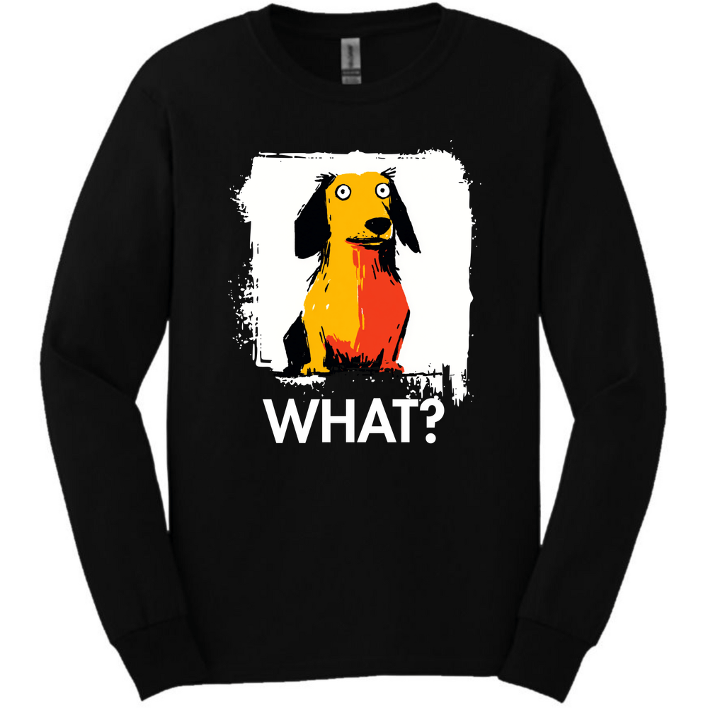 Dachshund - What Dog Long Sleeve Tee - Black