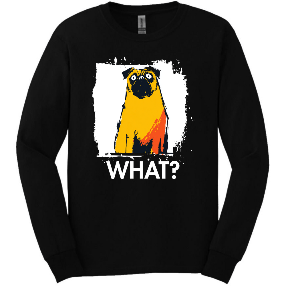 Mastiff - What Dog Long Sleeve Tee - Black