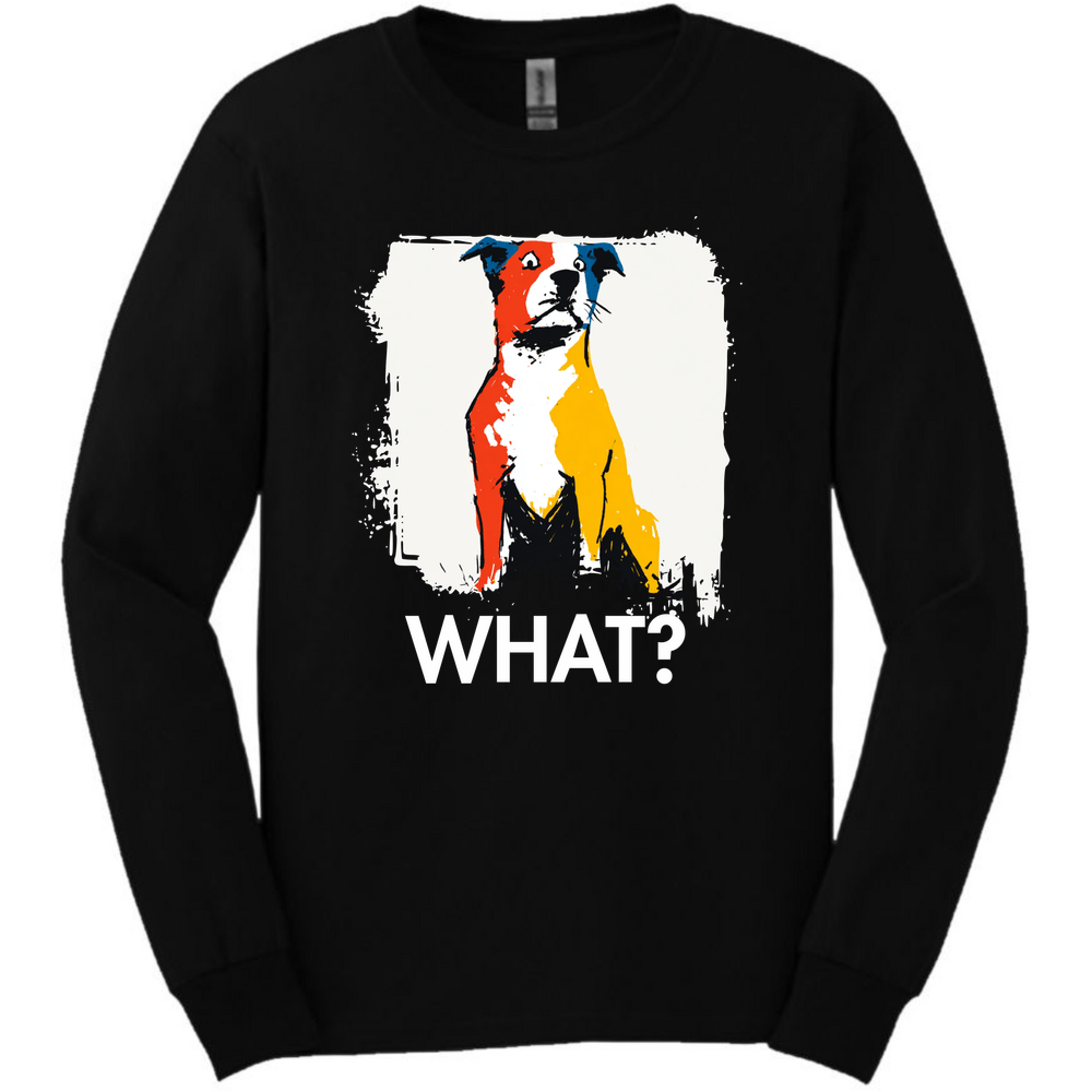 Pitbull - What Dog Long Sleeve Tee - Black