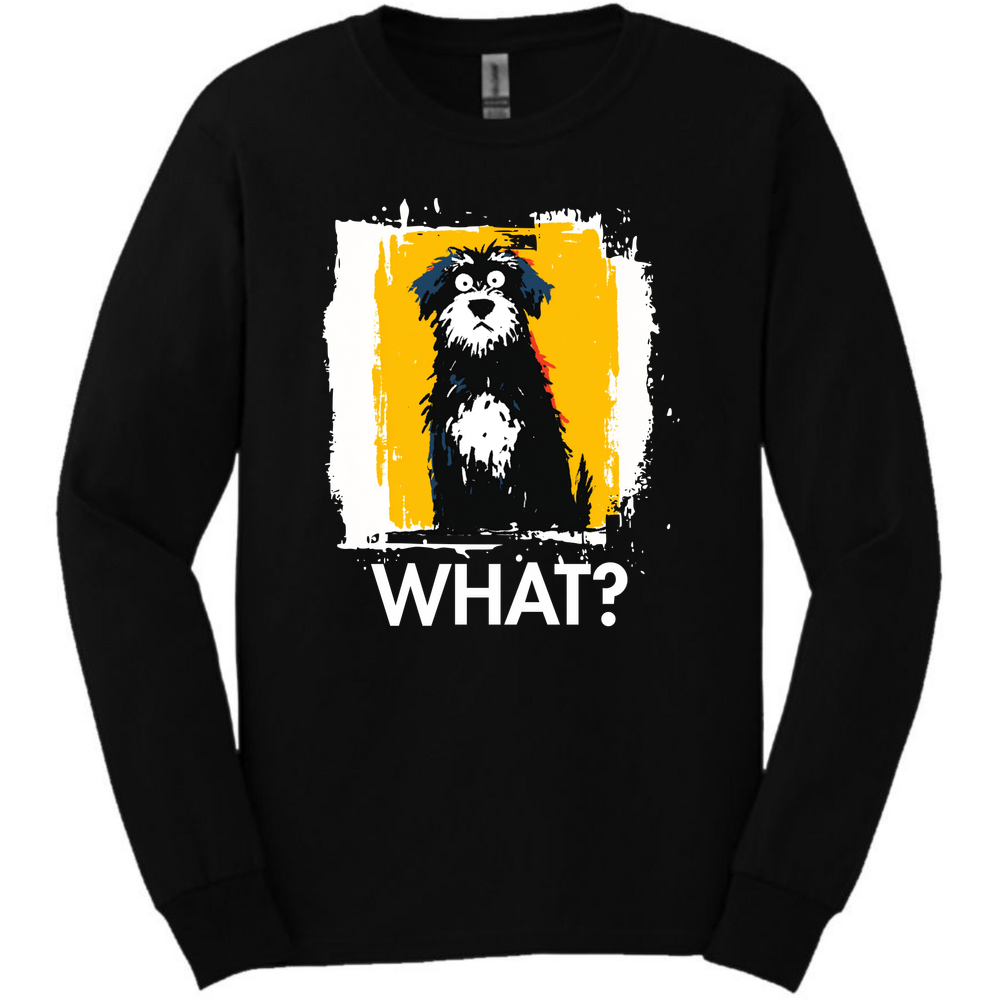 Portuguese Water Dog - What Dog Long Sleeve Tee - Black