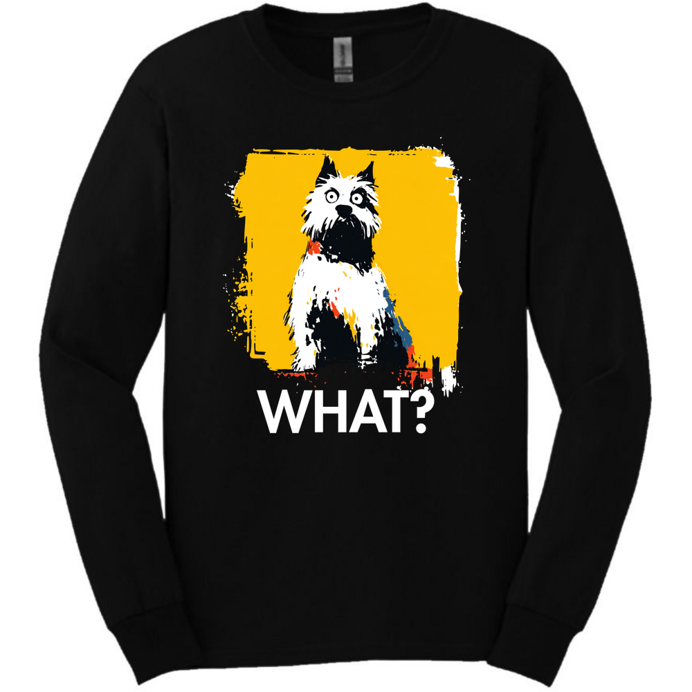 West Highland White Terrier - What Dog Long Sleeve Tee - Black