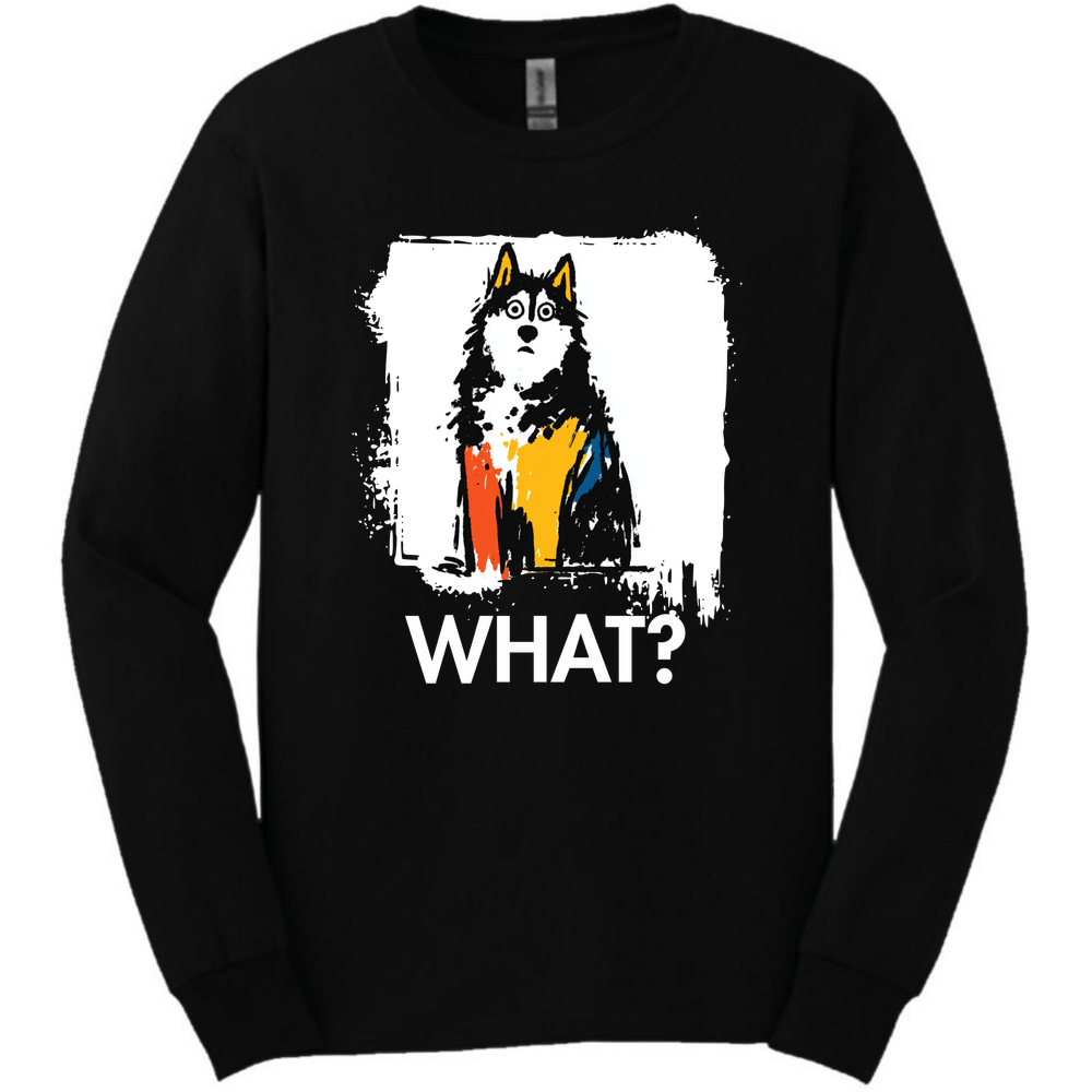 Alaskan Malamute - What Dog Long Sleeve Tee - Black