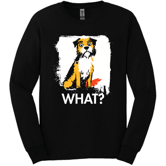 Border Terrier - What Dog Long Sleeve Tee - Black