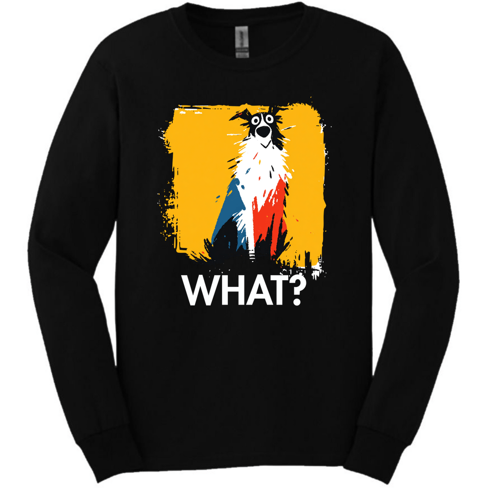 Borzoi - What Dog Long Sleeve Tee - Black