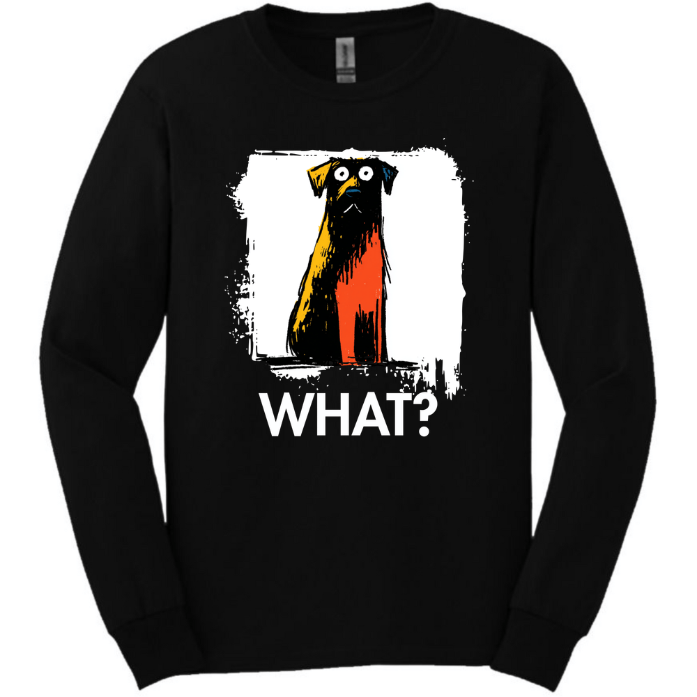 Chocolate Labrador - What Dog Long Sleeve Tee - Black