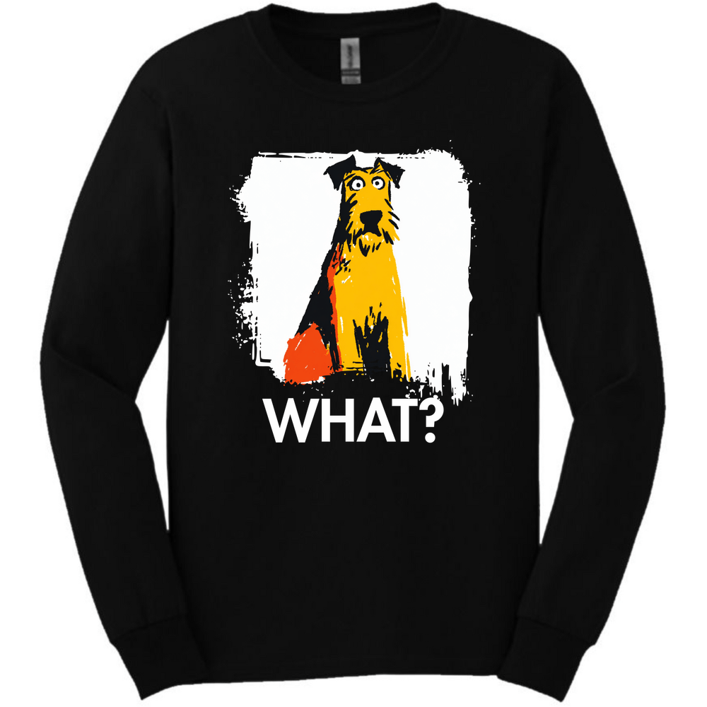 Irish Terrier - What Dog Long Sleeve Tee - Black