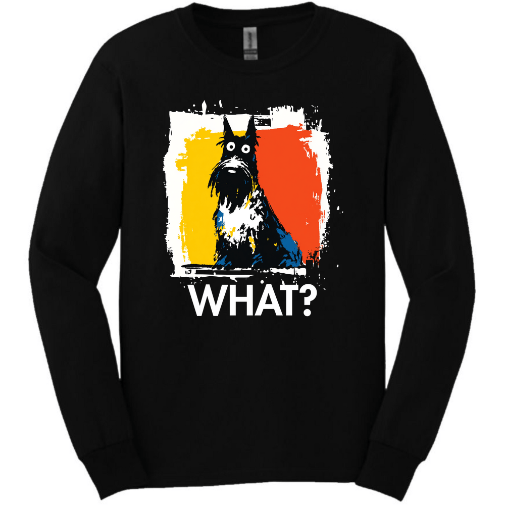 Scottish Terrier - What Dog Long Sleeve Tee - Black