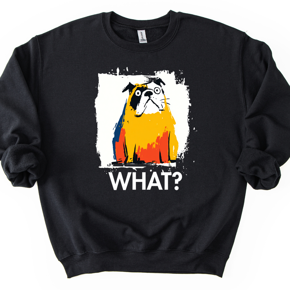 Bulldog - What Dog Sweater - Black
