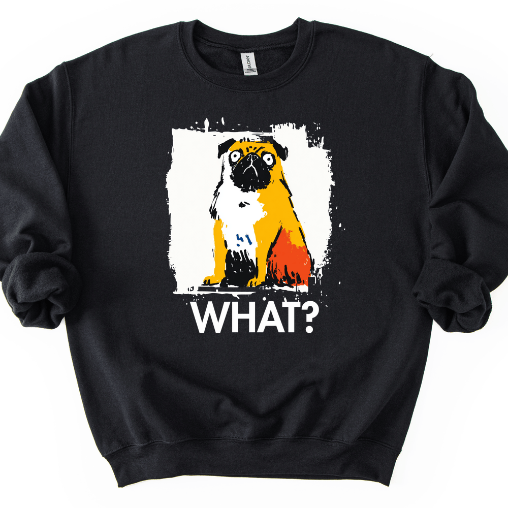 Pug - What Dog Sweater - Black