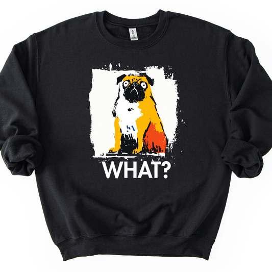 Pug - What Dog Sweater - Black
