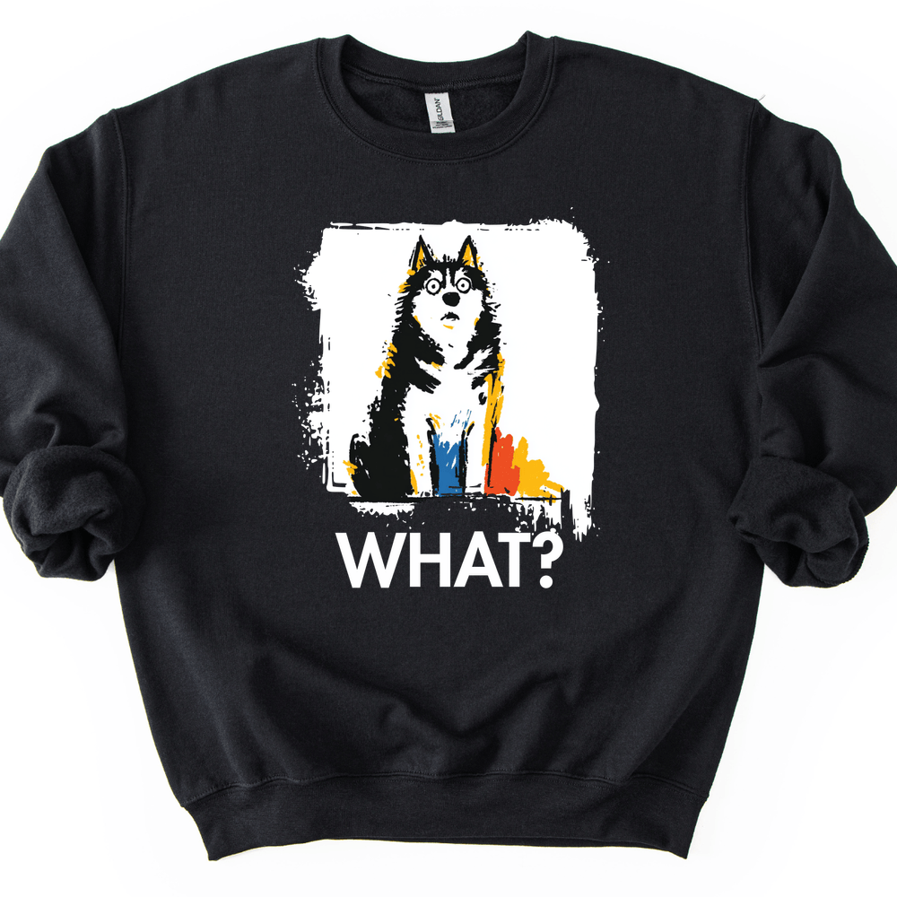 Siberian Husky - What Dog Sweater - Black