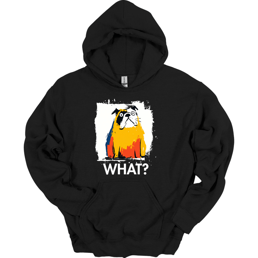 Bulldog - What Dog Hoodie - Black