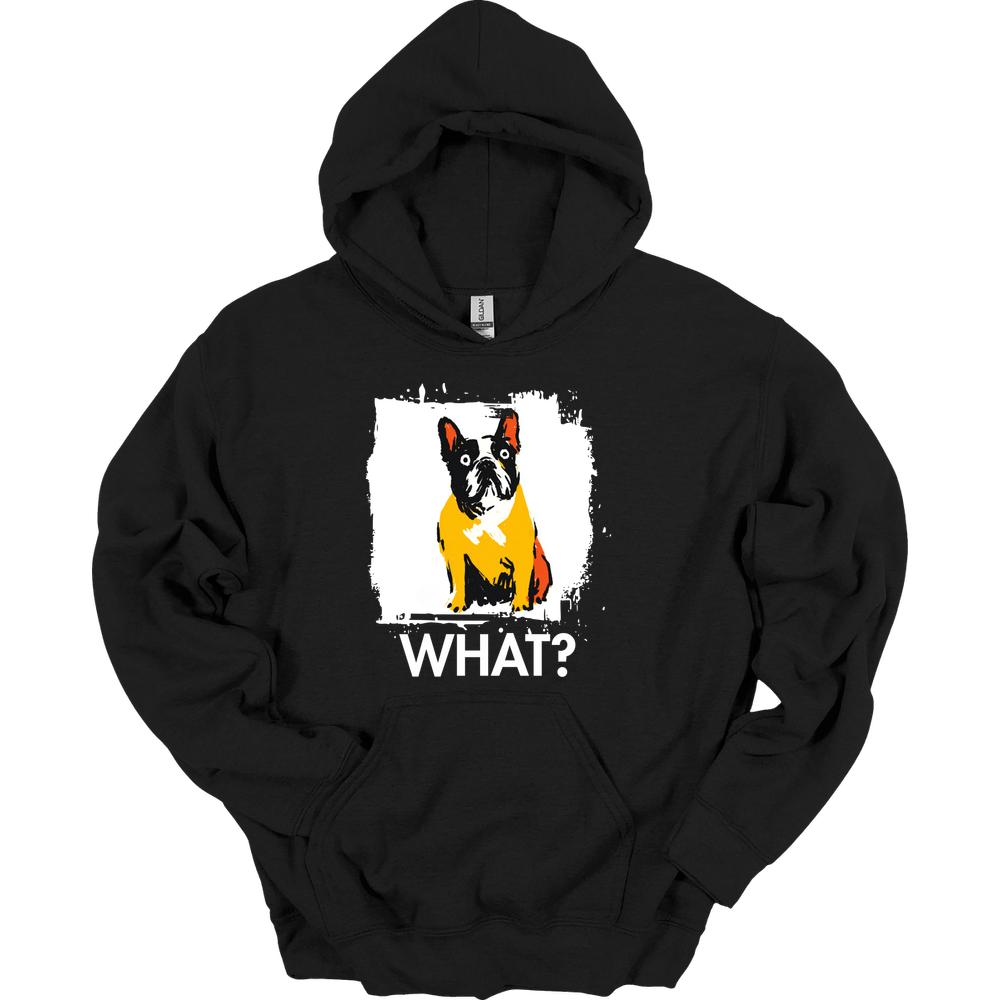 French Bulldog - What Dog Hoodie - Black