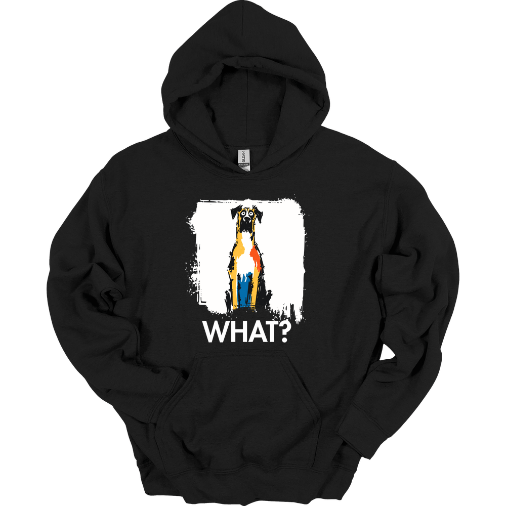 Great Dane - What Dog Hoodie - Black