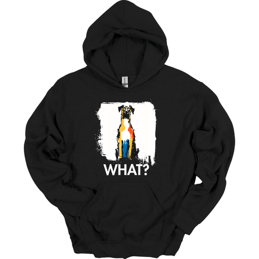 Great Dane - What Dog Hoodie - Black