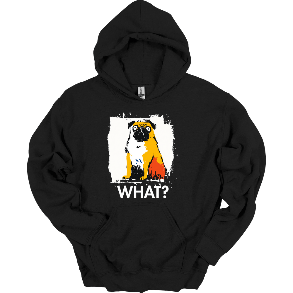 Pug - What Dog Hoodie - Black
