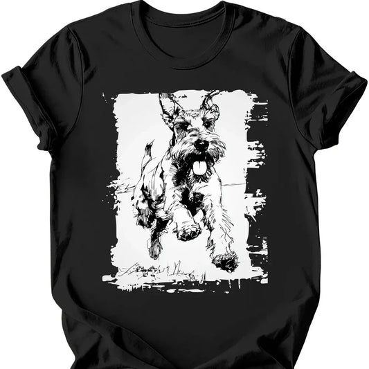 Giant Schnauzer - Running Dog T-Shirt - Black